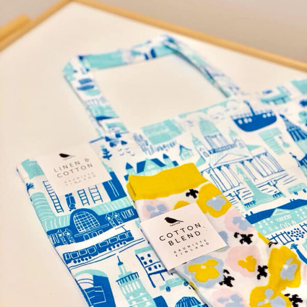 Kauniste<br>棉麻布包 (綠色赫爾辛基)