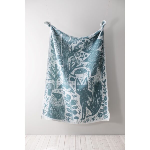 Lapuan Kankurit<br>MATTI PIKKUJÄMSÄ合作款羊毛毯<br>(狐狸 森林綠 小)