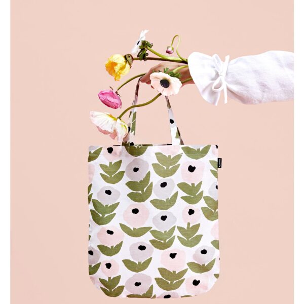 Kauniste<br>棉麻布包 (花意粉灰)