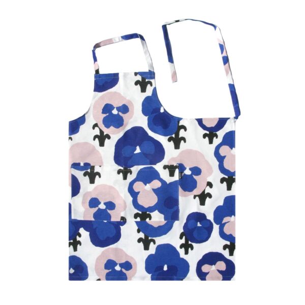 Kauniste<br>棉麻圍裙 (紫色三色堇)