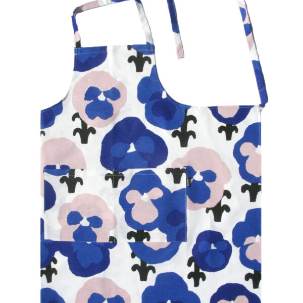 Kauniste<br>棉麻圍裙 (紫色三色堇)