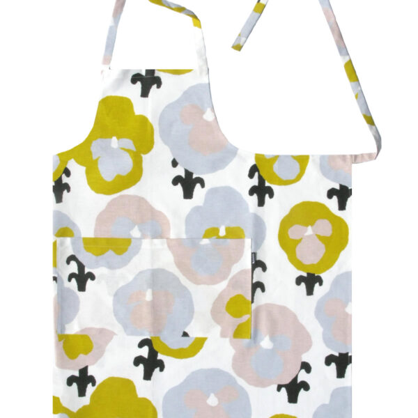 Kauniste<br>棉麻圍裙<br>(黃色三色堇)