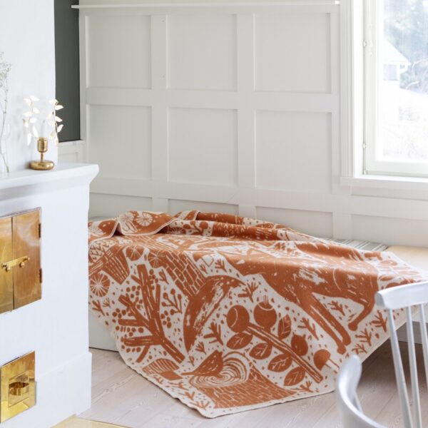 Lapuan Kankurit<br>MATTI PIKKUJÄMSÄ合作款羊毛毯<br>(狐狸 干邑焦糖色 大)