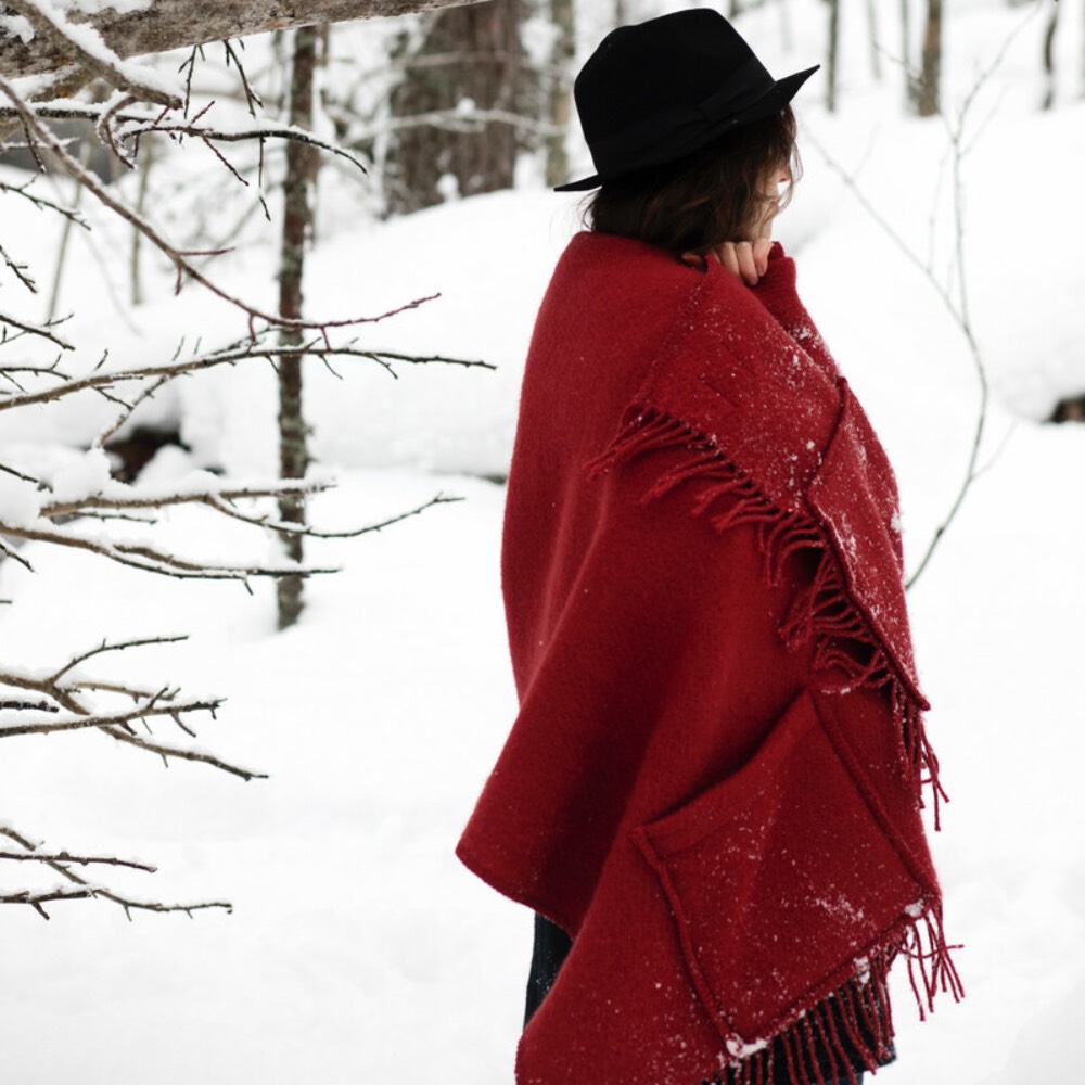 口袋披肩_6 Uni單色 (深紅)-3_1