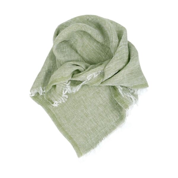 Lapuan Kankurit<br>方型亞麻薄圍巾 (HALI 橄欖綠)