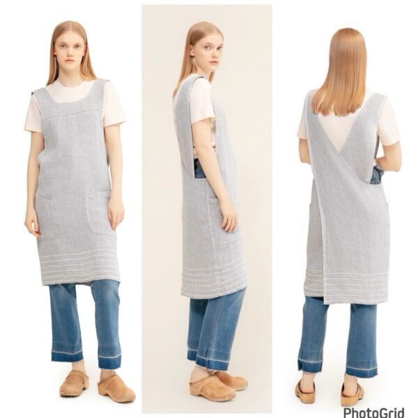 Lapuan Kankurit<br>KASTE亞麻連身圍裙 (灰色)